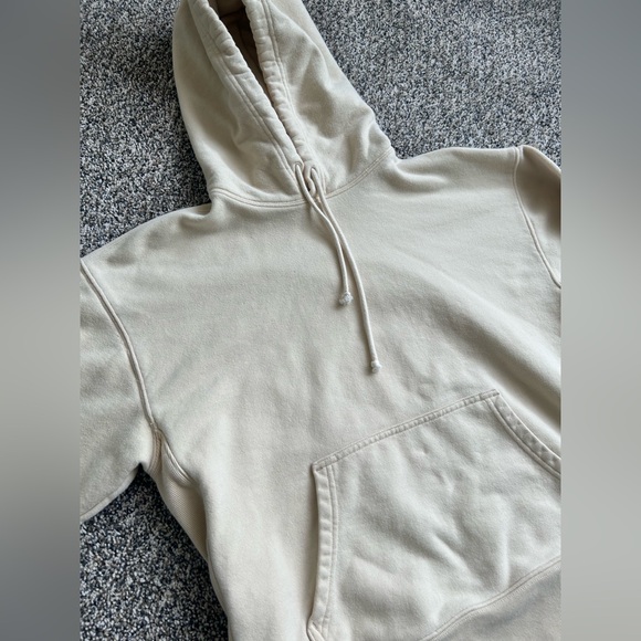 TNA Sweatfleece Boyfriend Fit Hoodie Cream Size S - Picture 3 of 5